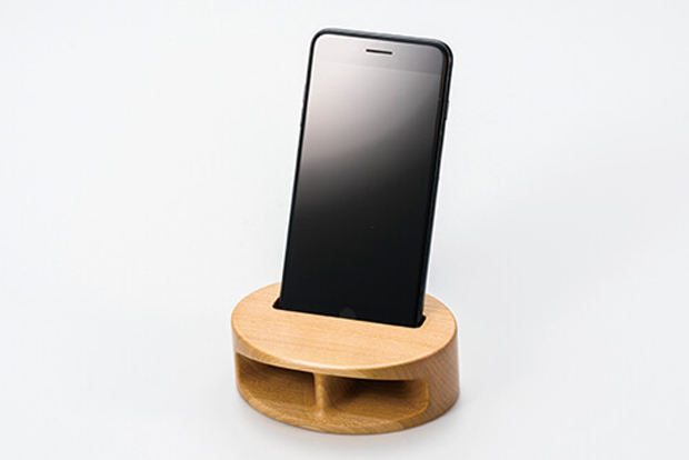 iphone スピーカー MUKUNE 木製 無電源 スピーカー ブナ 白系