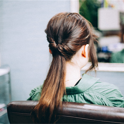 ヘアアレンジ_秋帽子経過01